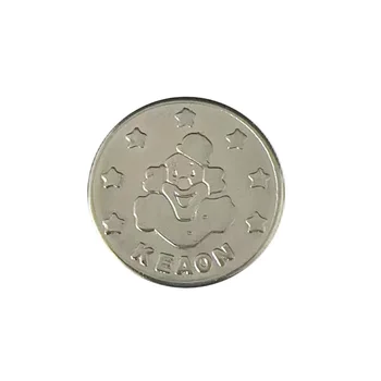 500 бр 24,2*1,85 мм, Метални жетони за аркадни игри, лого клоун от неръждаема стомана, символичен за аркадни игри, монета