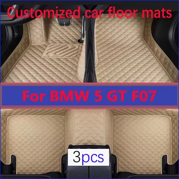 Автомобилни стелки за BMW 5 GT F07 535i 528i (Пет седалки) 2014 2015 2016 2017 Автонакладки Авто Килим Аксесоари за интериора