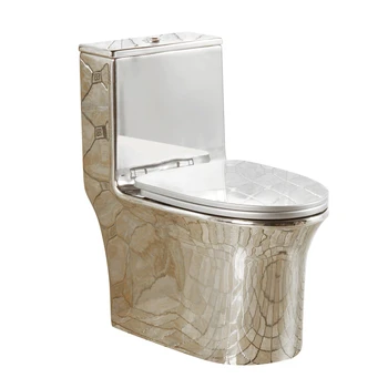 Свързан безшумен сребро тоалетна чиния с голяма тръба, крупнокалиберный моноблок водна помпа с пистолет сифонного тип, тоалетна и баня