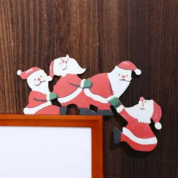 Дървено покритие Дядо Коледа, елени, Коледни Навидад, лосове, начало декор, аксесоари за врати декорация, за украса на рамката на вратата, Коледна украса