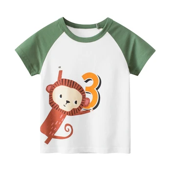 Очарователна лятна тениска за момчета: детски дрехи с цифрово принтом (1-6 години)