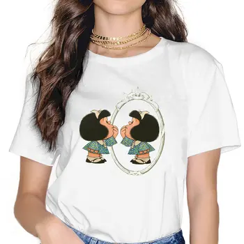 Хубава тениска За Момичета Mafalda Карикатура Y2k Тениски Harajuku Женска Тениска От Полиестер Мек Години