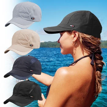 Нова бързосъхнеща Дамски Мъжки шапка за голф, за риболов, Лятна охлаждаща дишаща градинска солнцезащитная шапка, Регулируем бейзболна шапка Унисекс