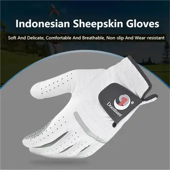 Мъжки ръкавици за голф от индонезийската овча кожа, износоустойчиви нескользящие ръкавици за голф с шкурка за лявата ръка