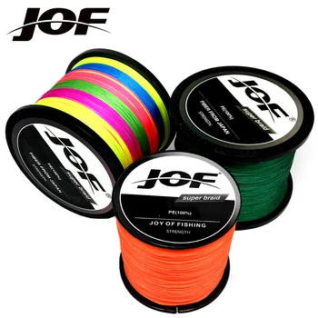 JOF 8 Оплетка на въжето Дължина: 300 m Диаметър: 0,14 мм-0,5 мм Размер: 18-78 килограма Висококачествена пластмасов гладка плаващ риболов линия Multifilament