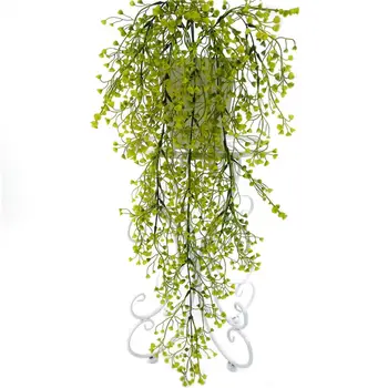 изкуствено растение 80 см, реалистично растение, Стенни имитация на Ратан, Скоба, Растение Със Зелени Листа, за Украса на градината, Фалшиви листа