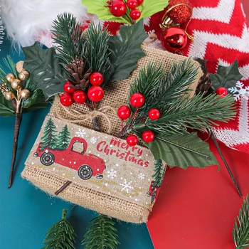 Коледна украса Букет изкуствени плодове Висулка във формата на Коледно украшение за дома Навидад Коледен декор Подарък кутия за Аксесоари