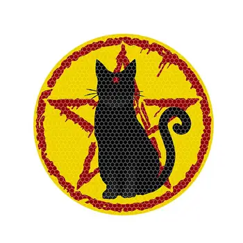 Сладък стикер на предното стъкло на превозното средство с изображение на котка, Отразяващи Предупредителни етикети За мъже и жени, Знак на кола за сигурност за броня на автомобила