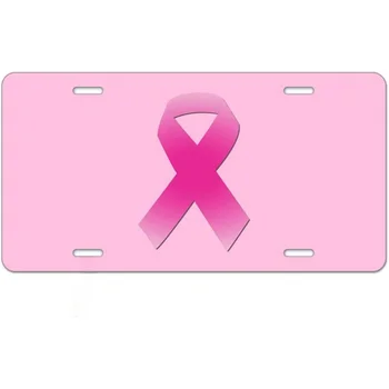 Информираността за рака на гърдата, Предния капак регистрационен номер, Любяща жена, Заботящаяся за тялото си, Розови Декоративни регистрационни номера на колата е от алуминий