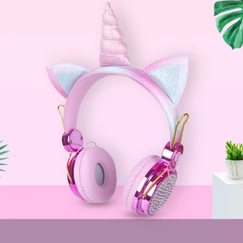Модерни Слушалки Unicorn Bluetooth с Микрофон, Мультяшные Слушалки, Сладки Образователен Детски Слушалки с Кабел с Високо Качество