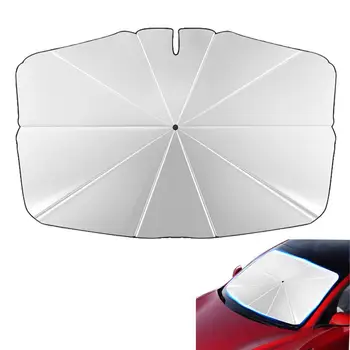 Авто Козирка Сгъваем Чадър с UV-защита на Топлоизолационна Чадър Авто Капачка на Предния Прозорец на Вътрешна защита за Tesla