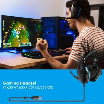 Кабел за слушалки, USB удължителен кабел Кабелът е Подходящ за геймърски слушалки G635 G633 G933 G935 G633S G933S