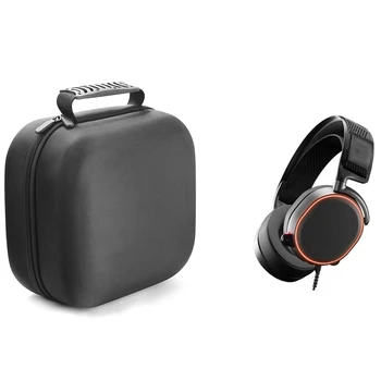 EVA Твърд Пътна чанта за Носене, чанта за съхранение на Преносим, калъф за SteelSeries Arctis Pro, слот за слушалки, слушалки