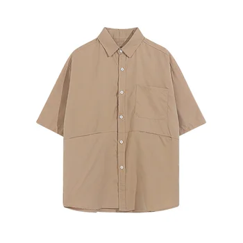 модерна риза с къс ръкав, мъжки свободна лятна работно облекло, риза с къси ръкави от ропы, ризи за мъже
