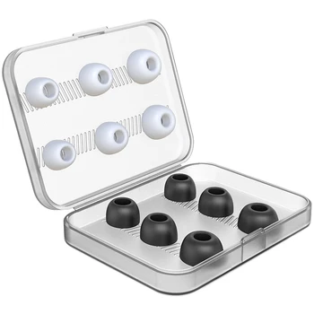 Сменяеми Силиконови Ушни втулки с преносим кутия за съхранение на AirPods Pro 12 броя
