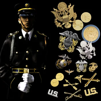 Яка Американската Служба, Шапка, Емблеми, Метални Знаци, Яка Морската пехота, Рокля с Эполетами, Медал За Умения, Медал