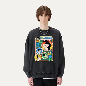 Ежедневни блузи, Есен Нов мъжки пуловер с кръгло деколте, пуловер, Уличен в черно и бежово, мъжки Мързеливи, Шик дизайн