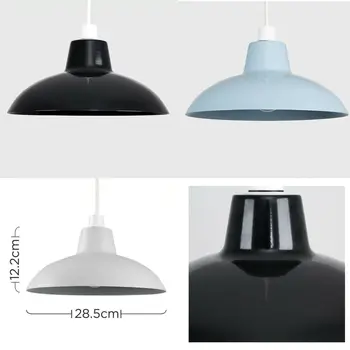 2 х метални таван висящи абажура Easy Fit са Подходящи за всички притежатели на лампи