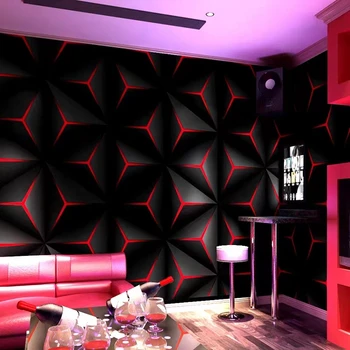 Кабелна телевизия специални флаш тапети караоке зала светлинна бар стенен научно-технически индуктивен зала за състезания 3D фон